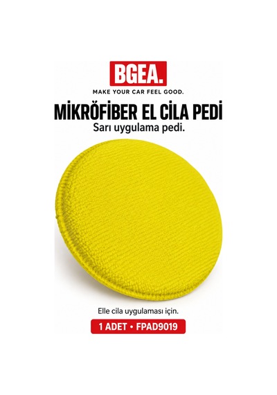 Bgea Sarı Mikrofiber El Cila Uygulama Pedi 1 Adet