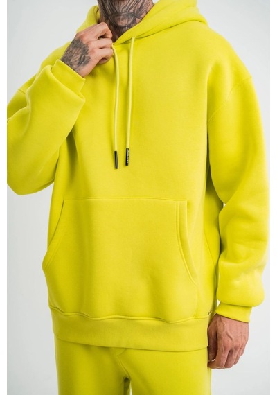 Vinevesta Erkek 3 İplik Pamuklu Oversize Kapşonlu Sweatshirt Hoodie - Sarı Çok Renkli Vinevesta Erkek 3 İplik Pamuklu Oversize Kapşonlu Sweatshirt Hoodie - Sarı Çok Renkli