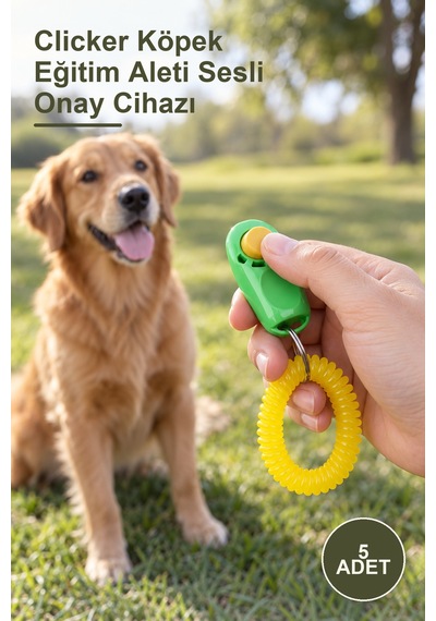 5 Adet Clicker Köpek Eğitim Aleti Sesli Onay Cihazı