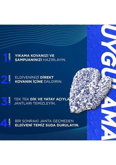Gyeon Q²m Wheelmitt Evo Jantlara Özel Dayanıklı Yıkama Eldiveni - 1250 Gsm