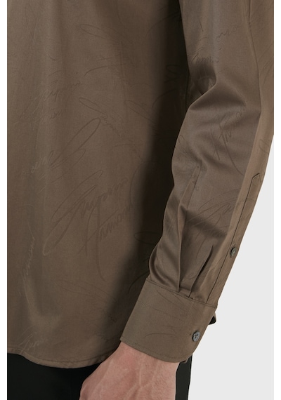 Emporio Armani Erkek Gömlek 3R1C86 1NVYZ 0440 TOPRAK Kahverengi