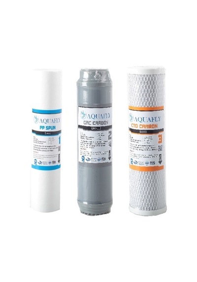 AQUA FLY Su Arıtma Cihazı Filtresi Çift Karbonlu 3lü Set Arıtıcı Filtresi AÇIK KASA CİHAZ UYUMLU