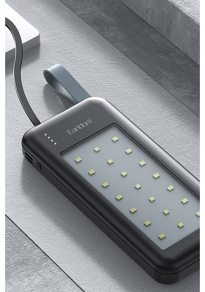 Earldom PB48 10.000 Mah 10W Led Işıklı 3 in1 Dahili Kablolu Powerbank M414