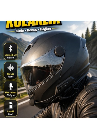 Bt22 Intercom Kask Kulaklığı 5.0 Bluetooth Motosiklet Kulaklığı