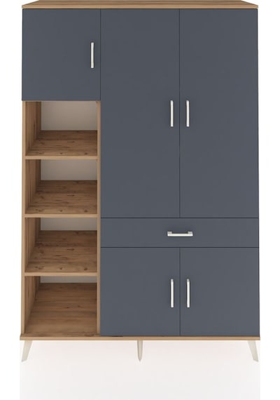 Hyperion Dolap 8 Raflı Tek Çekmeceli 5 Kapaklı 132x44x195 Çam-antrasit/antrasit Antrasıt/antrasıt - Atlas Çam Hyperion Dolap 8 Raflı Tek Çekmeceli 5 Kapaklı 132x44x195 Çam-antrasit/antrasit Antrasıt/antrasıt - Atlas Çam