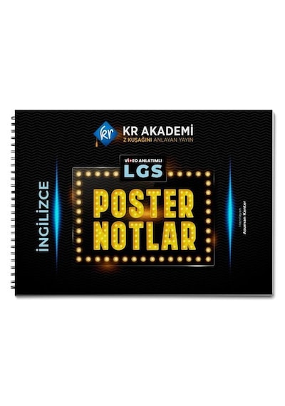 Lgs İngilizce Poster Notlar Kr Akademi Yayınları