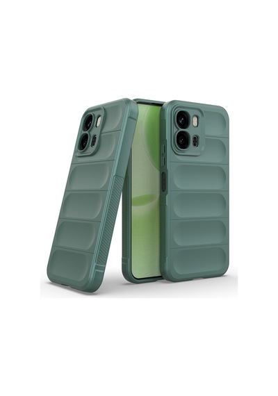 Adige Oppo A6t Kılıf Etnik Oyuk Desen Optimum Silikon Yeşil