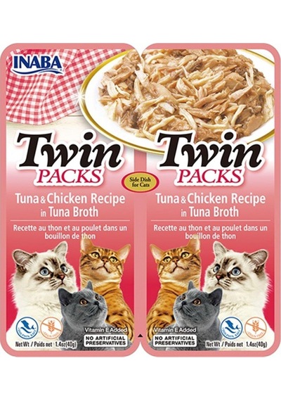 Ciao Twins Churu Ton Balıklı Ve Tavuklu Kedi Çorbası 2 X 40 Gr