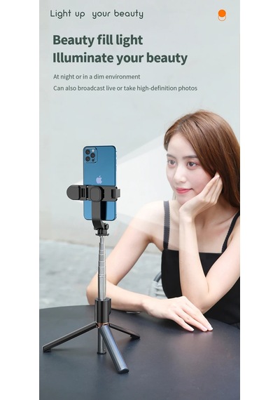 K9 Masaüstü Tripod Işıklı Kumandalı Selfie-youtuber Tripod 170 Cm