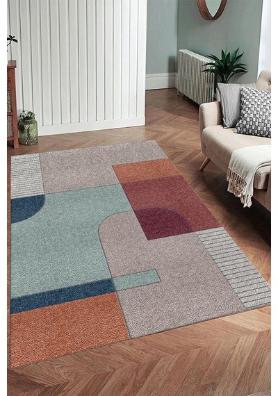 Rovigo Home Dijital Baskı Yıkanabilir Kaymaz Taban Salon Halısı Ve Yolluk Rv028-fnl287 Kahverengi
