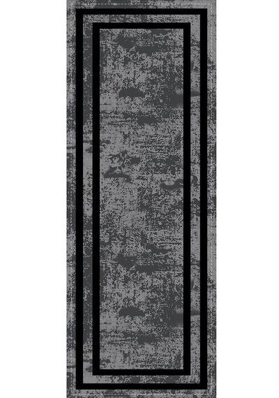 Füme Çerçeveli Desen Premium Masa Örtüsü Runner Rnr491n11