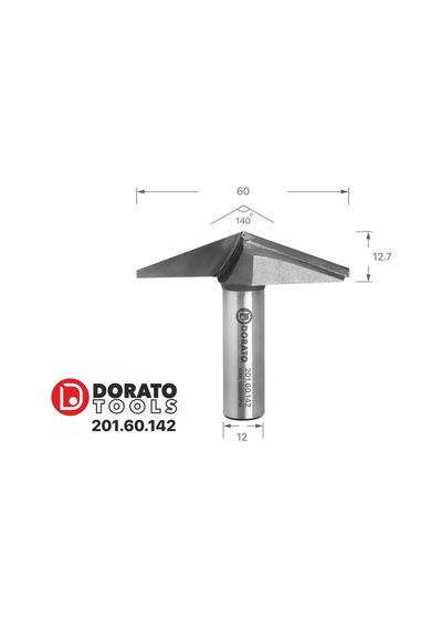 Dorato 60mm 140 Derece V Uçlu Cnc, Freze Ucu