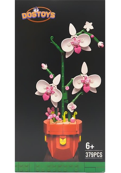 Dostoys Flowers Yapı Taşı Serisi Kelebek Orkide Çiçek Yapım Seti 379 Parça 11610