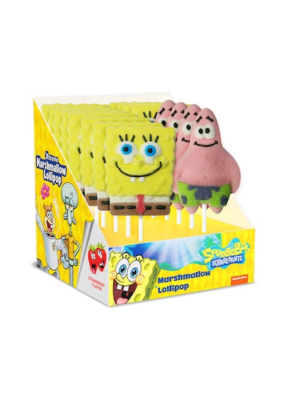 Relkon Orjinal Lisanslı Sponge Bob Square Pants Marshmallow Lolipop 45 Gr X 1 Adet