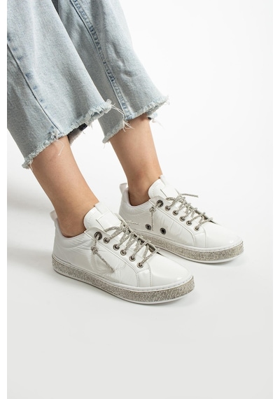 Paris Beyaz Taşlı Ortopedik Sneaker Mh22513-beyaz Beyaz