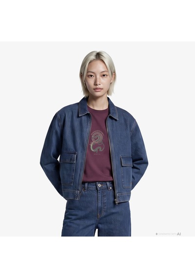 Unıted4 Denim Kadın Mavi Ceket Womceust Çok Renkli