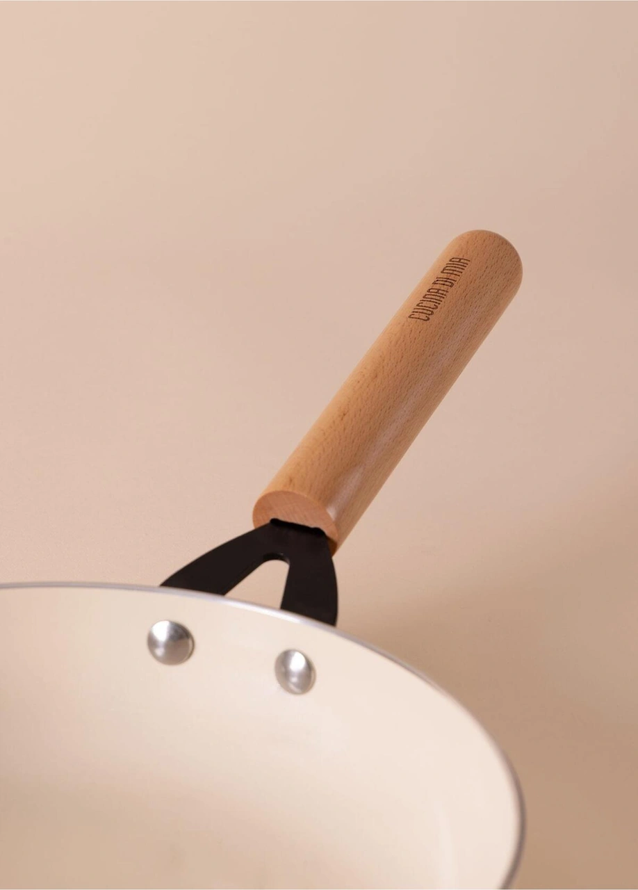 The Mia Cucina Tava 26 Cm Seramik Kaplama Krem