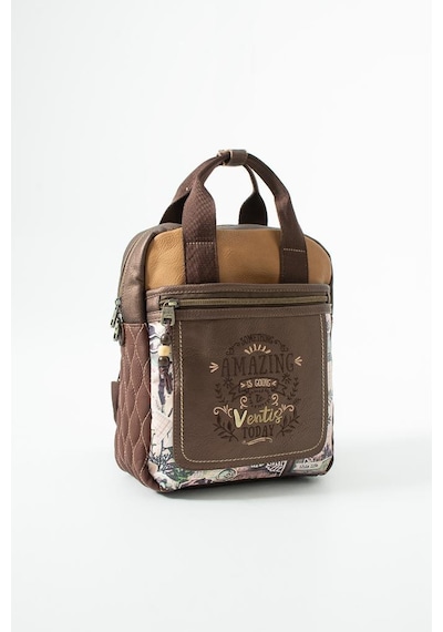 Baginn Vegan Deri Sırt Çantası Amazing Ventis 30 27 Cm Retro Vegan Deri İster Elde Sırt Sırtta Fonksiyonel Kahverengi