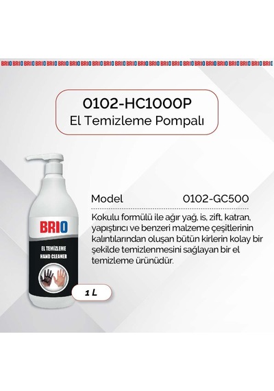 Brio El Temizleme Pastası 1000 Ml Portakal Pompalı