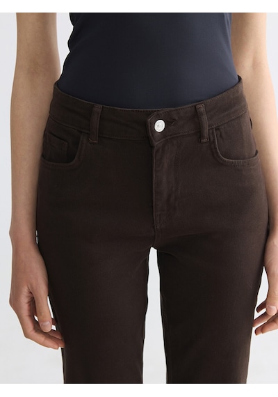 Lcwaıkıkı Classic Kahverengi Straight Fit Kadın Jean Pantolon