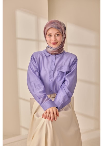 Silk Home Olinda İpek Eşarp 47004-10 Gri, Mor, Lacivert, Bordo