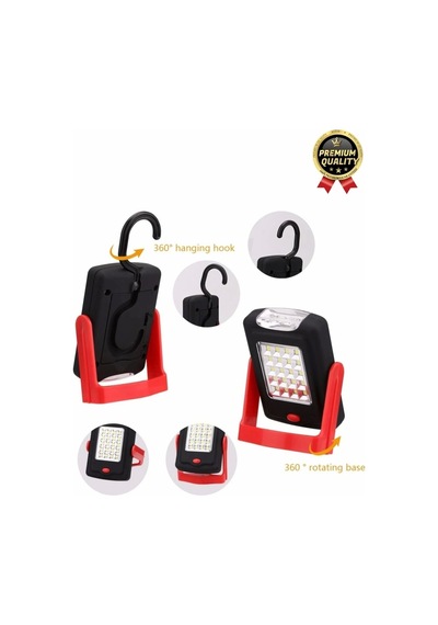 Premium Kancalı Asılabilir Mıknatıslı Pilli Beyaz Işık 50 Metre Mesafeli 20+3 Smd Parlak Led Lamba Diğer