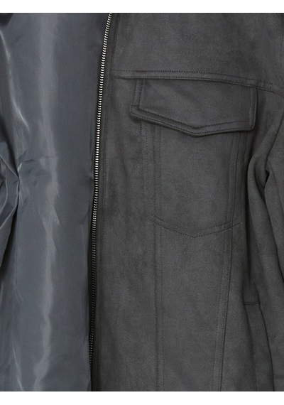 Lcw Vision Yeşil Slim Fit Gömlek Yaka Süet Erkek Ceket