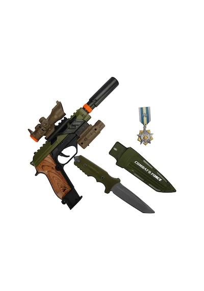S00004308 Asker Silah Set Bıçak/silah Işık/ses 6pr