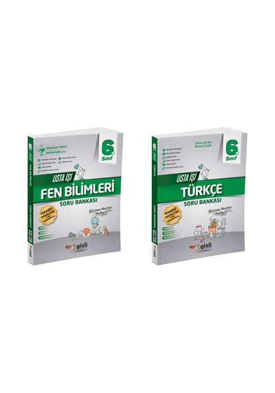 Gizli 2026 6. Sınıf Fen Bilimleri + Türkçe Usta İşi Soru + Kavram Haritası Seti 2 Kitap Güncel Müfredat