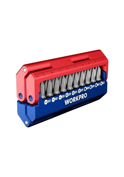 Workpro Wp221062 13 Parça Manyetik Cr-v Vidalama Bits Uç Seti Fr Wp221062