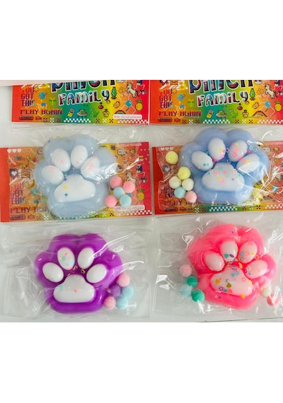 Twins Stars Kedi Patisi Squishy Oyuncağı Sukuşi 7,5x6,5 Cm