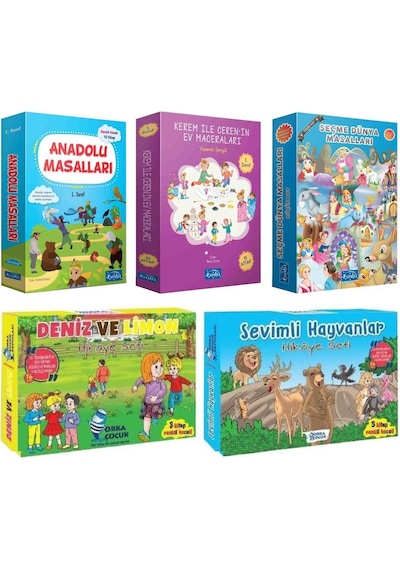 Parıltı Orka 1. Sınıf Hikaye Seti 5 Kutu 65 Kitap