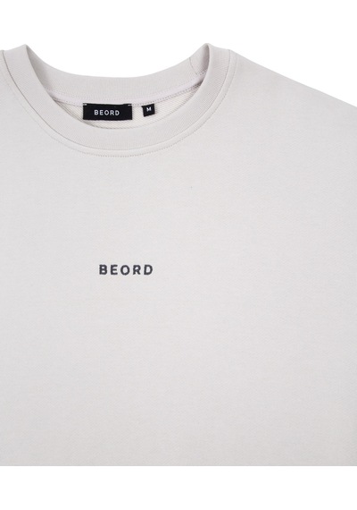 Beord Taş %100 Pamuk Bisiklet Yaka Sweatshirt Bss1-147