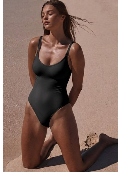Fit Women Kadın Basic Çıtçıtlı Siyah ı Korse