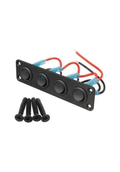 Shuıvan On-off Anahtarlı Switch Panel 4'lü Mavi Işık-1170