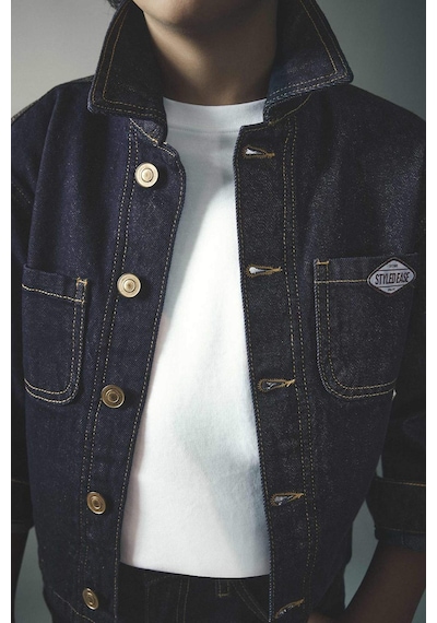 Defacto Erkek Çocuk Düğmeli Denim Ceket G4378a826spbe278 Mavi-be278