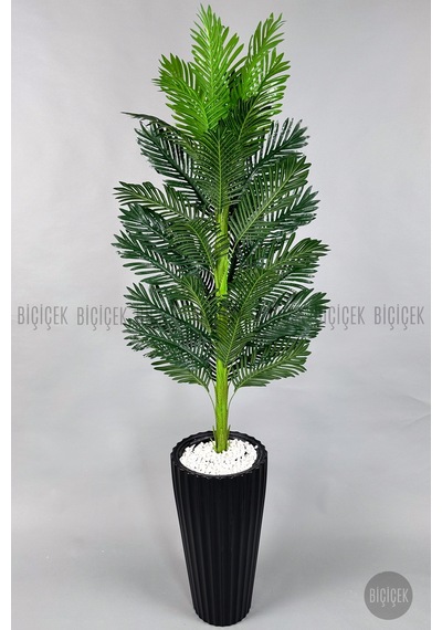 Yapay Areka Ağaci 220 Cm Si Yah Li Lyum Saksıda Siyah