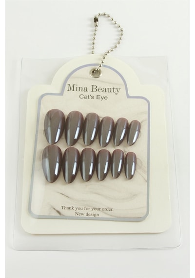 Cosmotex Mina Beauty Kedi Gözü Takma Tırnak-bordo