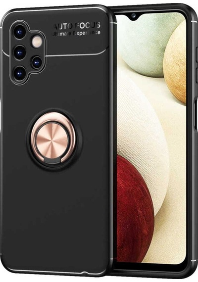 Samsung Uyumlu Galaxy A13 4g Kılıf Zore Ravel Silikon Kapak Siyah-Rose Gold