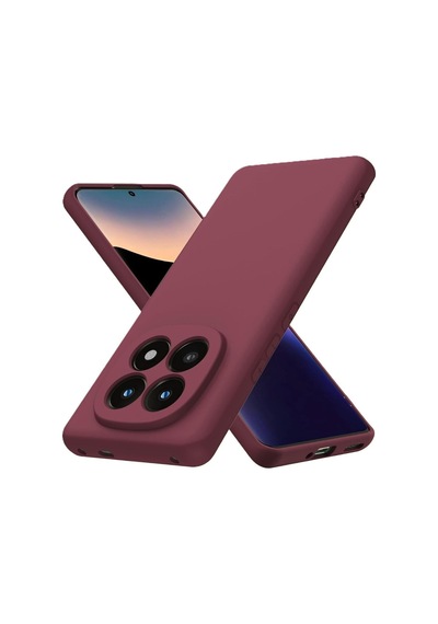 Redmi Note 15 Uyumlu Silikon Kılıf - Kamera Korumalı Esnek Pastel Renk Kapak - Bordo