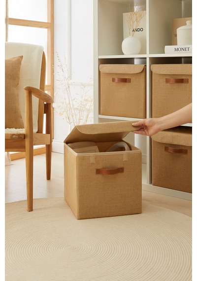 Ocean Home Textile 3'lü Jüt Kapaklı Kutu Set