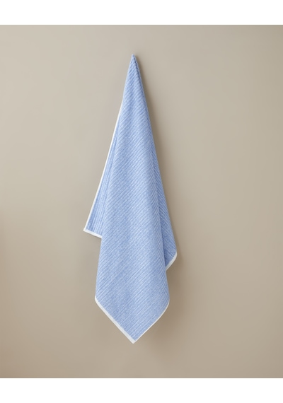 English Home Melange Stripe Pamuk Banyo Havlusu 90x150 Cm Mavi