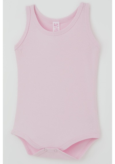 Breeze Kız Çocuk Çıtçıtlı Atlet Zıbın Body Basic 1-3 Yaş , Pembe