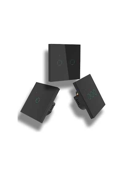Tuya Smart Life Wifi Akıllı Lamba Siyah/beyaz Cam Duvar Dokunmatik Akıllı Anahtar Beyaz 2 Tuş