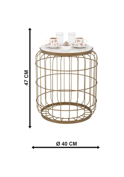 Camellia Sehpa Eskitme Mermer