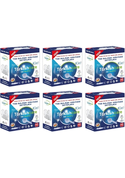 Turkishcare Toz Bulaşık Makinesi Deterjanı 6 x 40 Yıkama