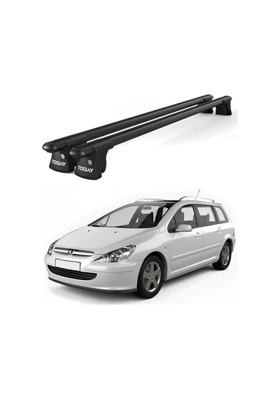Trio-ı Peugeot 307 Kombi 2002-2007 Uyumlu Siyah Kilitli Ara Atkı 120cm Port Bagaj Tavan Barı