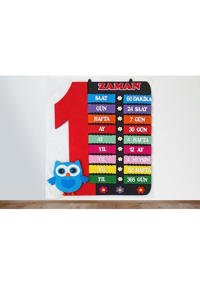 Zcpb02 Zaman Çizelgesi Panosu Keçeden Eğitim Materyali