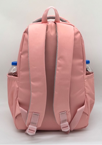 Çok Bölmeli Lüks Unisex Saten Suya Dayanıklı Kumaş Ortaokul Lise Okul Ve Sırt Çantası / 1700 Pudra Pembe