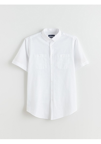 Lcwaıkıkı Classic Beyaz Regular Fit Kısa Kollu Erkek Gömlek